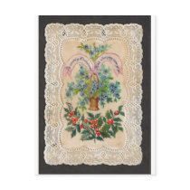 Victorian Christmas New Year Greeting Card 1870 Post Card