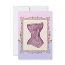 Victorian Corset Lingerie Vintage Bridal Shower Custom Announcement