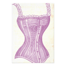 Victorian Corset Lingerie Vintage Bridal Shower Custom Invitations