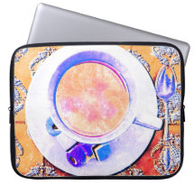 victorian cup of tea computer sleeve