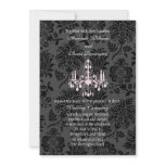 Victorian Damask Wedding Invitation (pink)