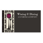 victorian decorative food wine catering biz card business cards