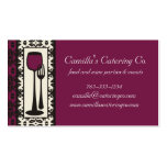 victorian decorative food wine catering biz card business cards