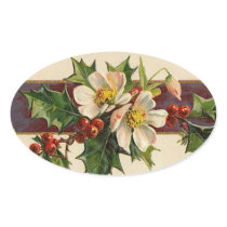 Victorian Dogwood Christmas sticker