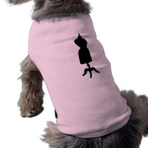 Victorian Dress Form Silhouette Dog Shirt