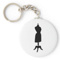 Victorian Dress Form Silhouette Keychains