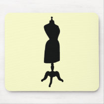Victorian Dress Form Silhouette Mousepad