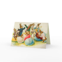 Victorian Easter Bunny Card