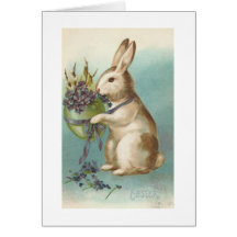 Victorian Easter Bunny Easter Card