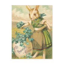 Victorian Easter Bunny Postcard