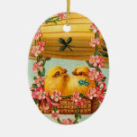 Victorian Easter Chicks Christmas Tree Ornaments