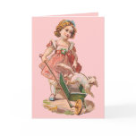 VICTORIAN ERA NOTECARDS - LITTLE GIRL & DOG