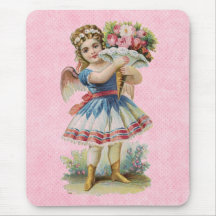 Victorian Floral Angel Mousepad