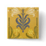 Victorian Floral Stencil Design Pinback Buttons