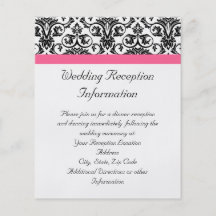 Victorian Fuchsia Pink and White Damask Full Color Flyer