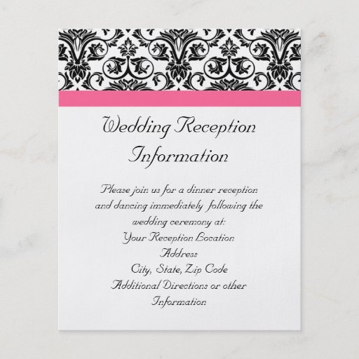 Victorian Fuchsia Pink and White Damask Full Color Flyer