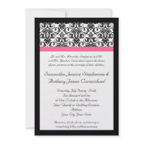 Victorian Fuchsia Pink and White Damask