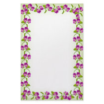 Victorian Garden Pansies Stationery