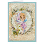 VICTORIAN GIRL HARRISON FISHER STYLE PRINT cropped Cards