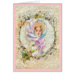VICTORIAN GIRL HARRISON FISHER STYLE Valentine Greeting Card