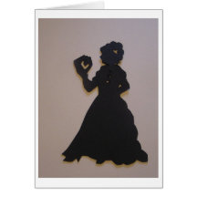 Victorian girl reading a book greeting card
