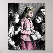 Victorian Girls Study Time Lessons Art Print