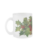 Victorian Holly Frosted Christmas Mug