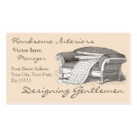 Victorian Interiors for Designer Decorator Business Cards
