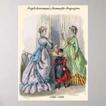 Victorian Ladies Illistrated Poster Print