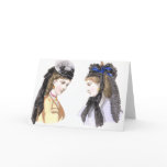 Victorian Ladies in Hats - Vintage Card