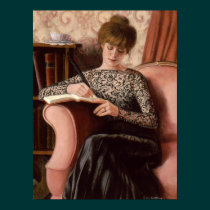 Victorian Lady Art Black Lace Elegant Decor Poster posters