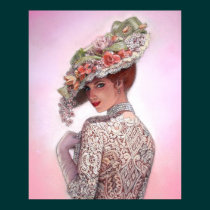 Victorian Lady Decor Portrait Art poster posters