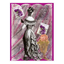 Victorian Lady Love Postcards