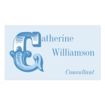 Victorian Letter C Monogrammed Business Cards