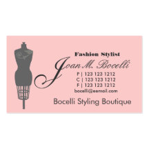 Victorian Mannequin Haute Couture Artist Business Card Templates