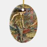 Victorian Mermaid Art by H J Ford Christmas Ornaments