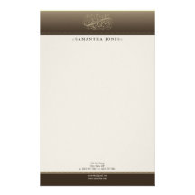 Victorian Mocha Customized Stationery