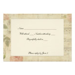 Victorian Music and Rose rsvp with envelopes Personalized Invites
