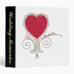 Victorian Nouveau Valentine Heart 3 Ring Binders