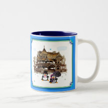 Victorian Penguins at Home Mug
