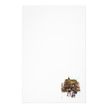 Victorian Penguins at Home Stationery