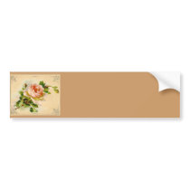 Victorian Pink Rose Bumper Sticker