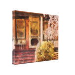 Victorian - Porch - Pretty in Pink Stretched Canvas Print