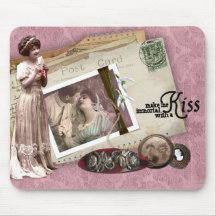 Victorian Romantic Love Letters Mouse Pads