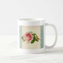 Victorian Rose and Damask Coffee Mug