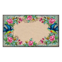 Victorian Rose Border Business Card