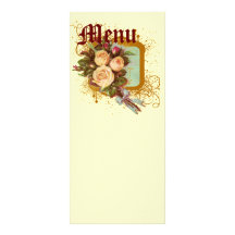 Victorian Rose Elegant Personalized Rack Card