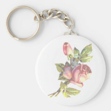 Victorian Rose Transparency Keychain