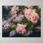 Victorian Roses and Lilacs Art Poster posters