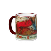 Victorian Santa Christmas Mug